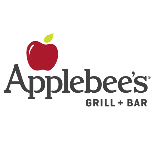 Applebee's Grill + Bar logo with a red apple and green leaf on a white background