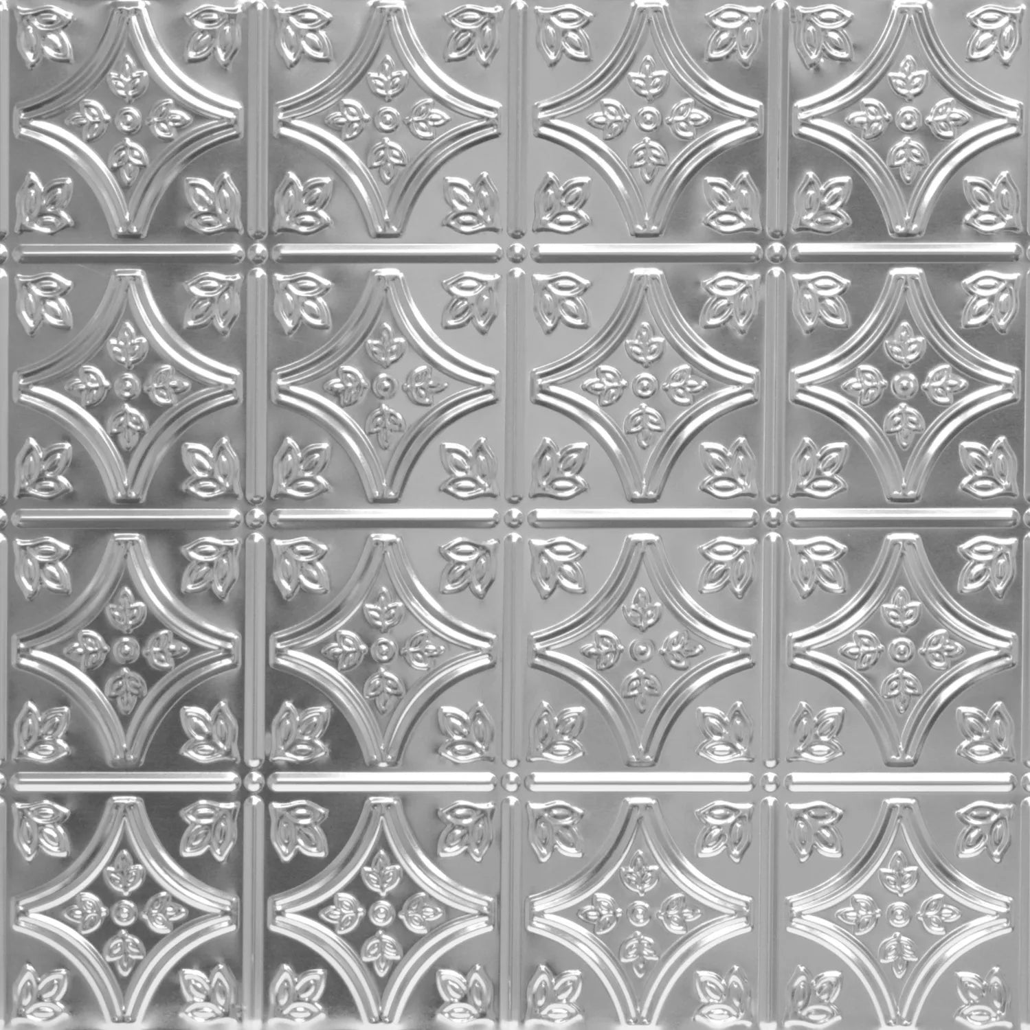 Decorative metallic panel with intricate pattern.
