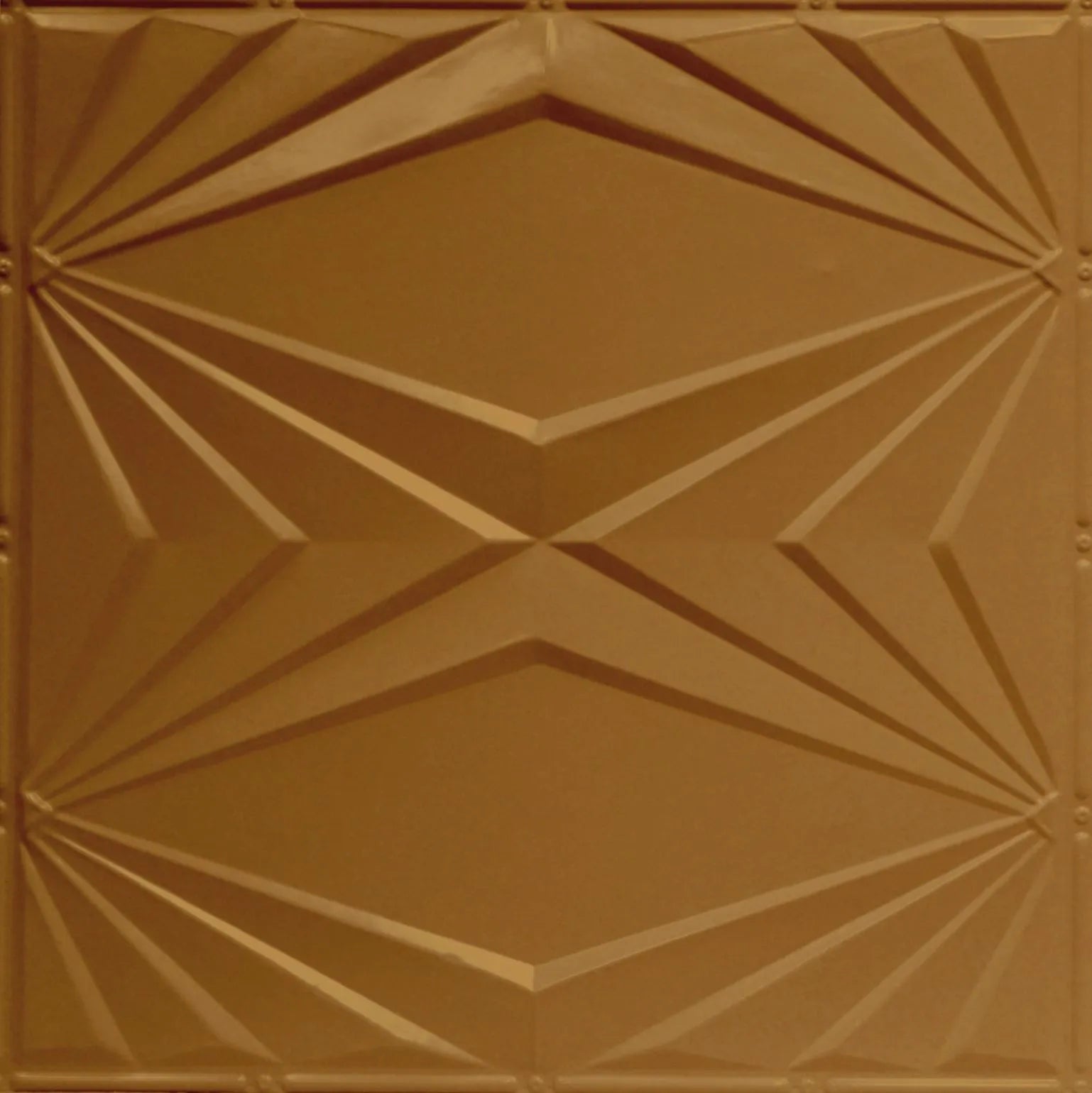 Brown decorative tile with geometric pattern
