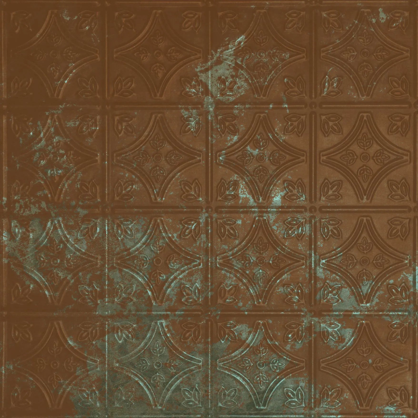 Decorative brown tiles with a vintage pattern