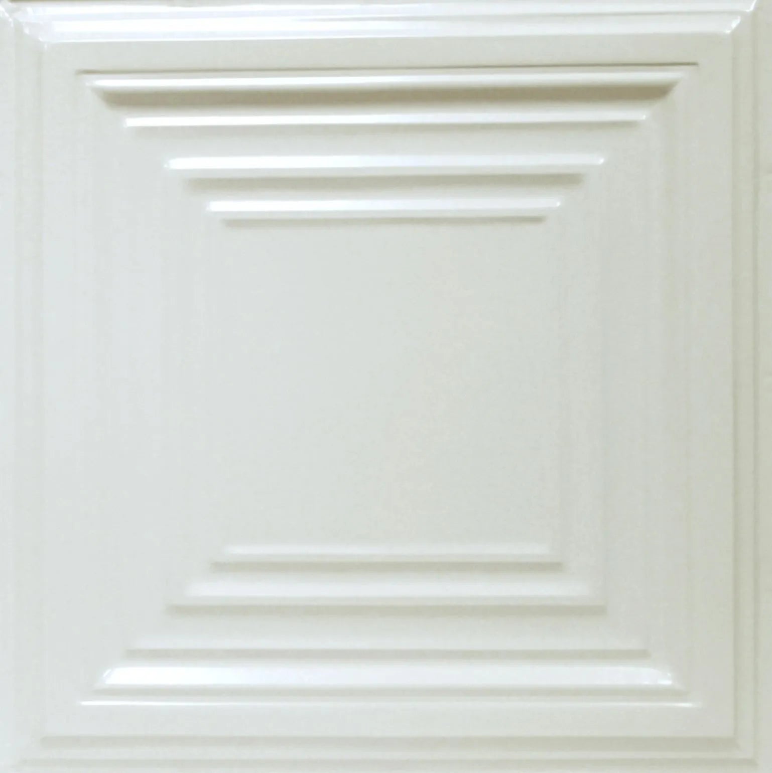 White ceramic tile with a textured pattern on a white background