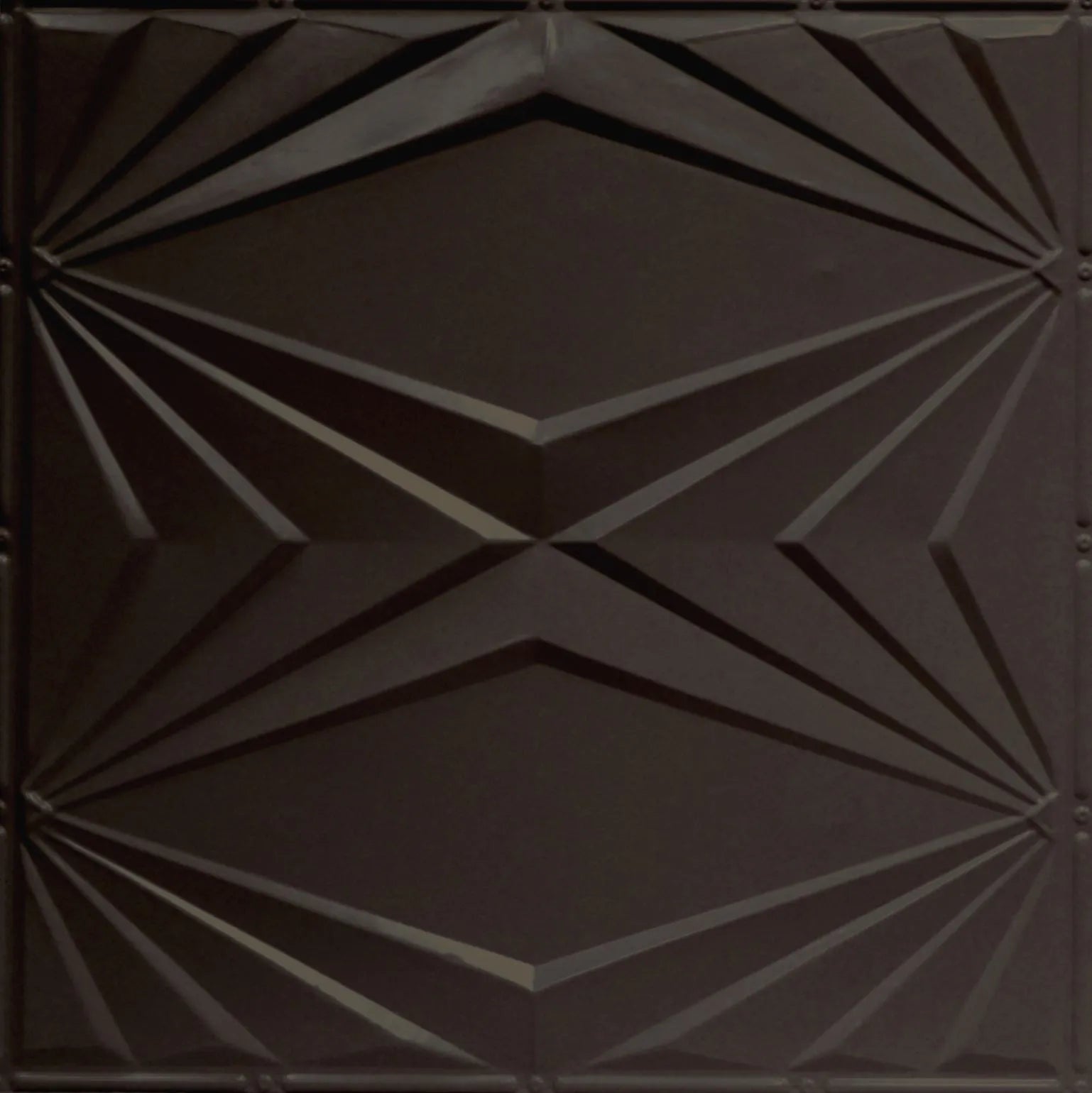 Dark gray textured square tile with geometric pattern.