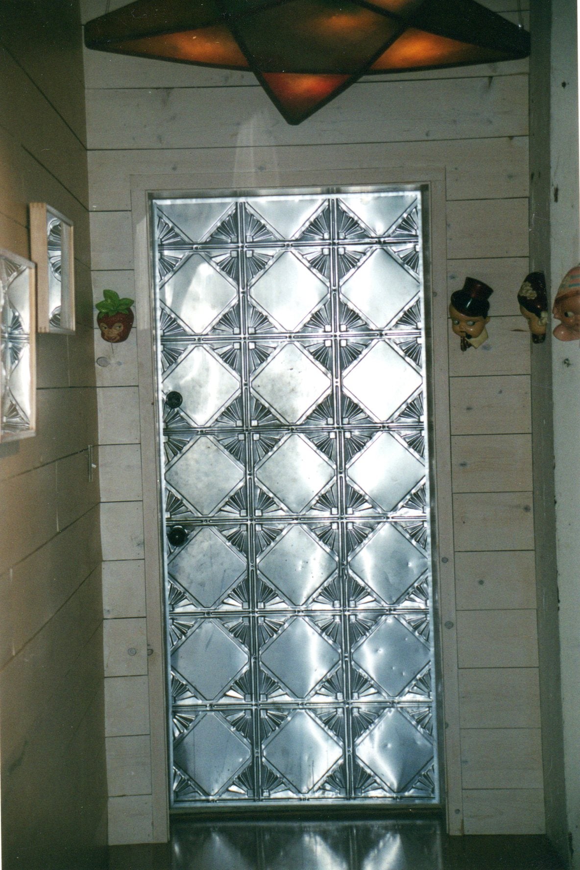 Decorative glass block wall in a bathroom setting