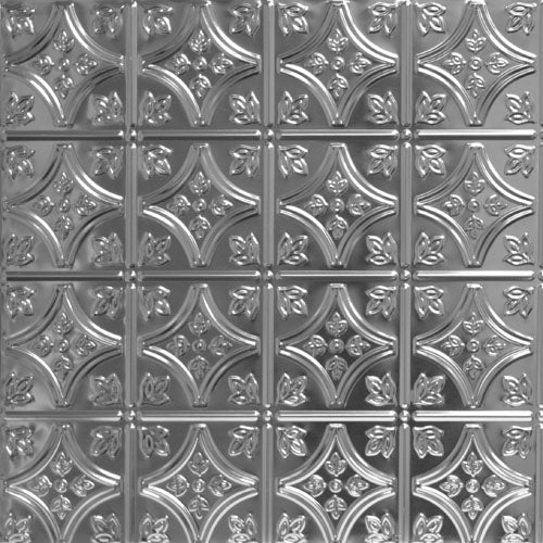 Decorative metallic panel with intricate pattern