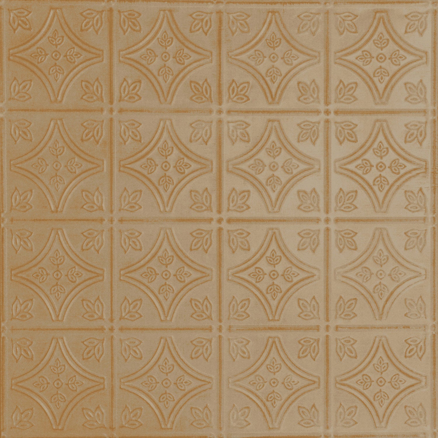 Patterned tile with geometric design on a beige background