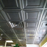 Tin Ceiling Xpress Pattern Cosmopolitan in Clear Lacquer finish