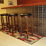 small floral bar metal paneling