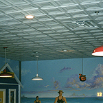 sunburst drop ceiling restaurant