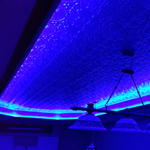 Tin Ceiling Large Floral Pattern with LED lights