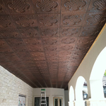 Tin Ceiling Xpress Majestic Pattern in Copper Vein finish