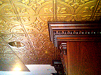 Tin ceiling installation